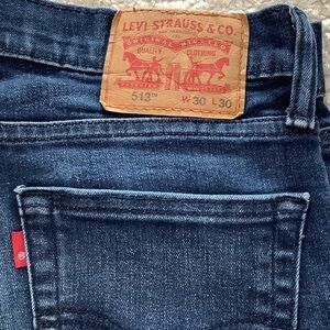 Levi's 513 Dark Blue Slim Straight Jeans